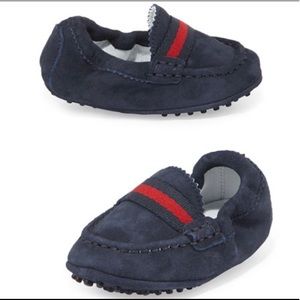 Gucci Dandy Infant Driver Loafer Navy Blue Size 18